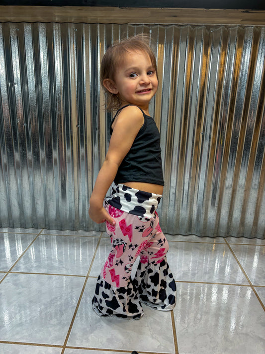 Girls Pink Disco Bell Bottoms