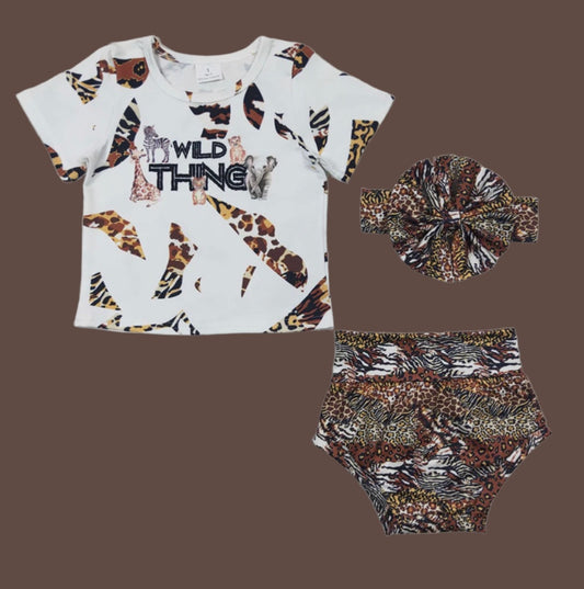 Baby Girls Wild Things Set (with bow)