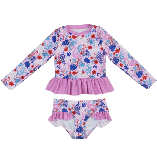 Girls Flamingo Swimsuit