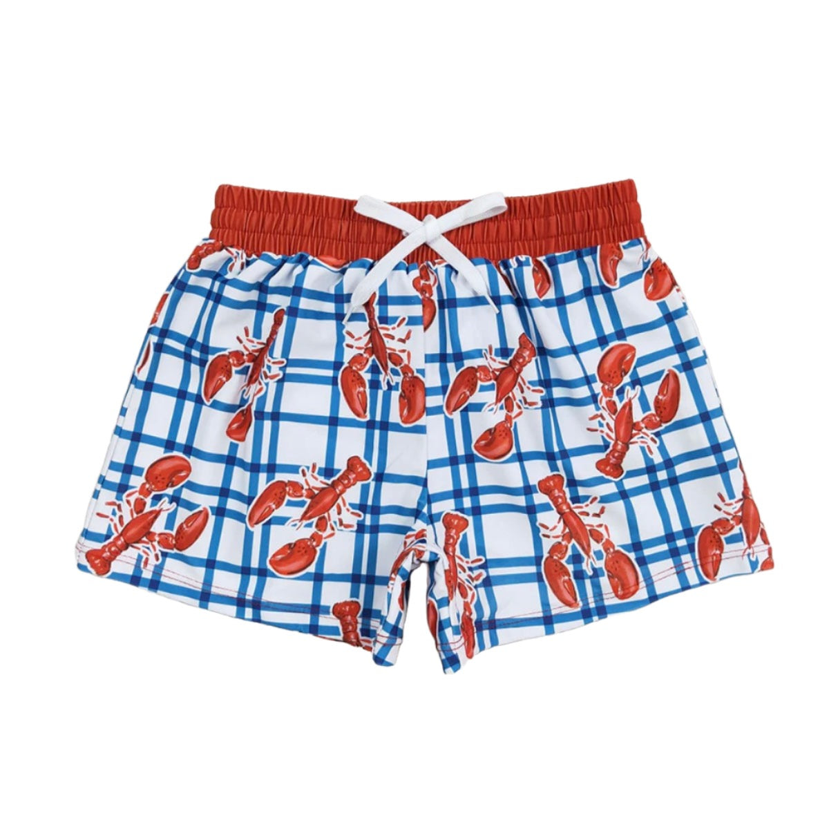 Boys Plaid Lobster Trunks