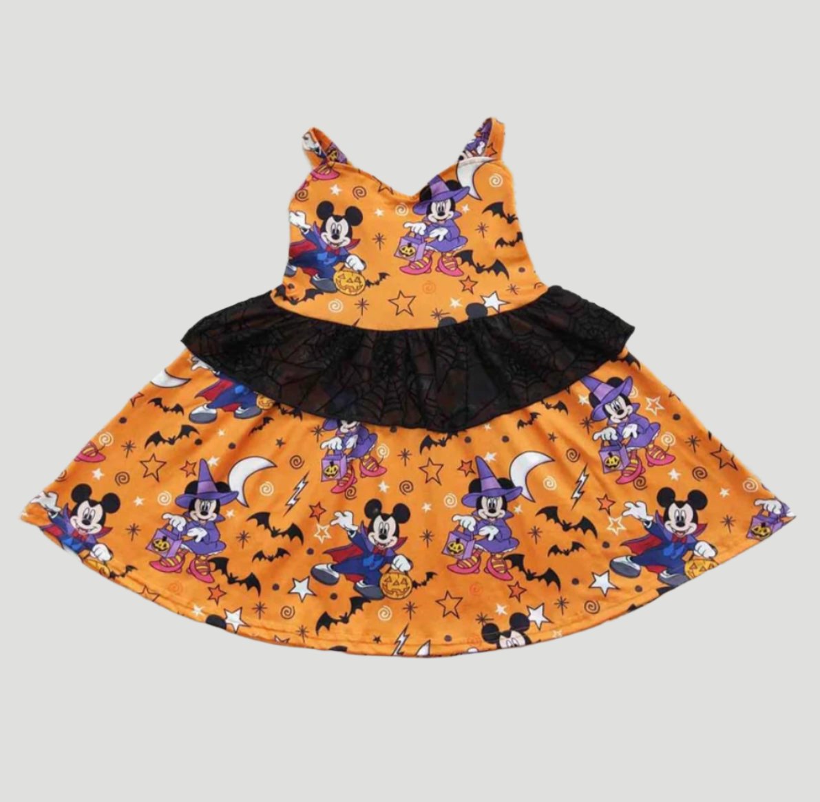 Girls Mickey Halloween Strap Dress