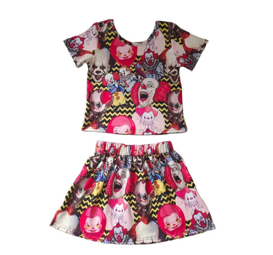 Girls Two Piece Clown Set