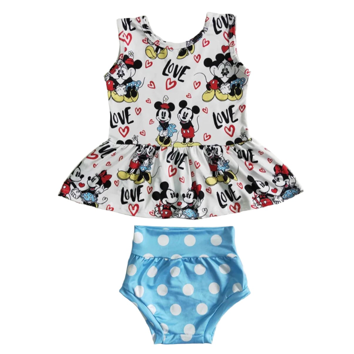 Baby Girls Cartoon Bummie Set