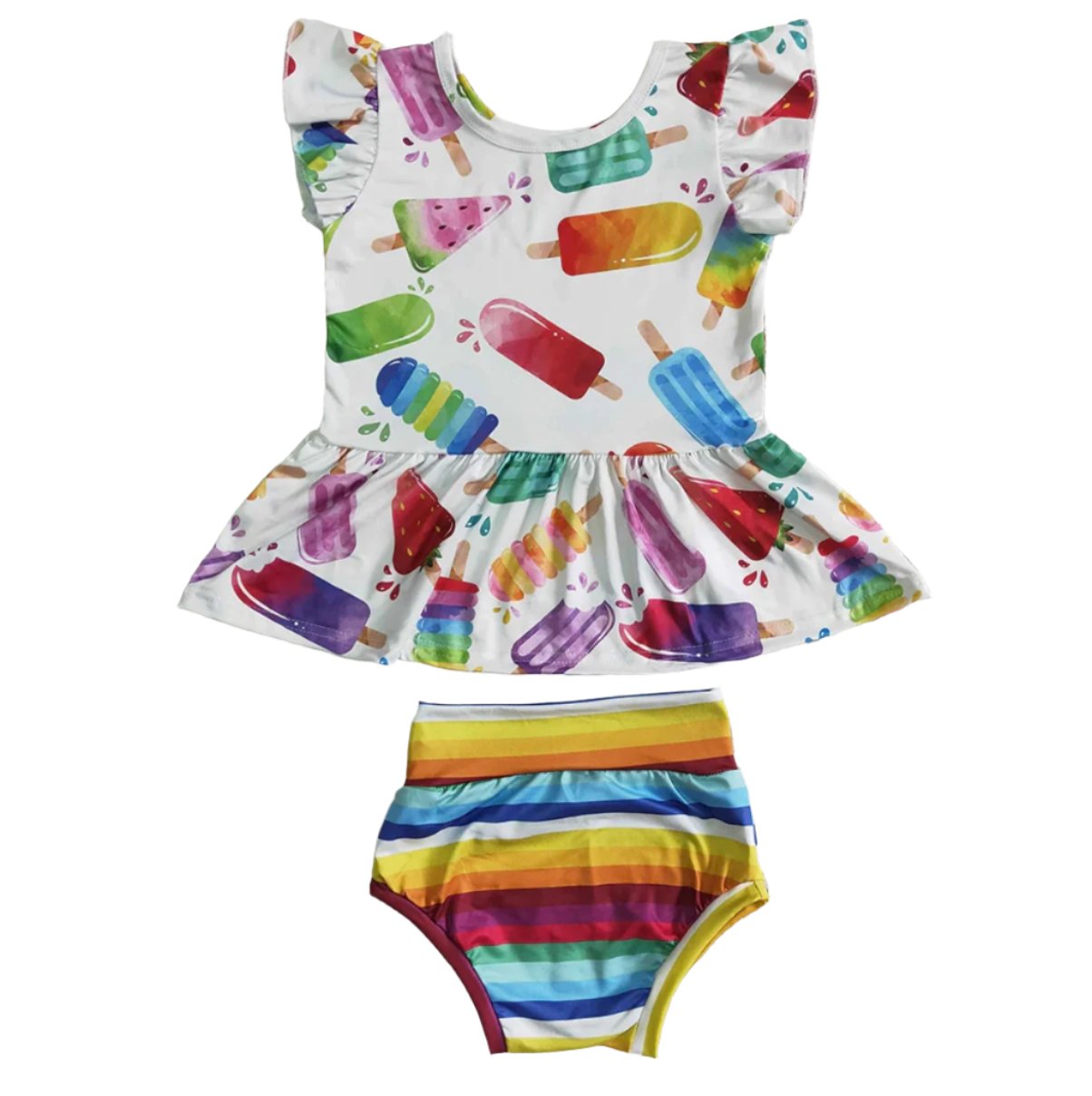 Baby Girls Popsicle Bummie Set