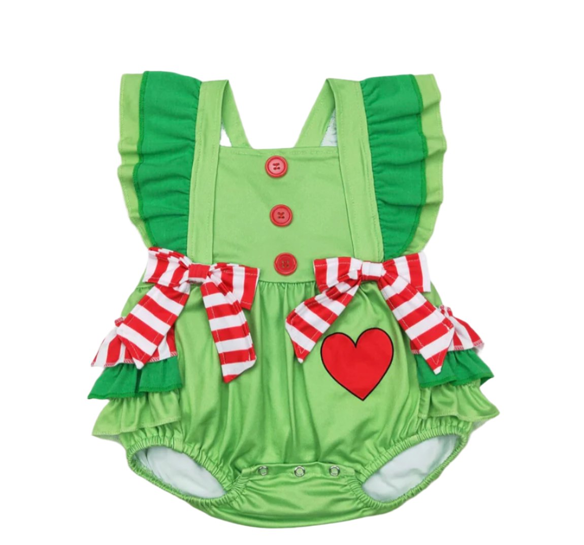 Girls Grinch Romper