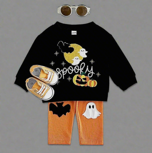 Girls Spooky Sweatsuit Comfy Set