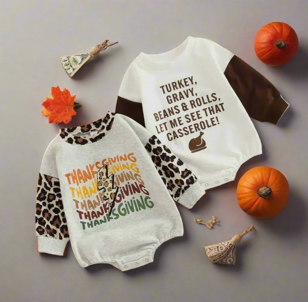 Girls Thanksgiving Onesies