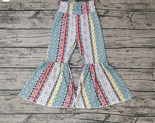 Girls Floral Print Bell Bottoms