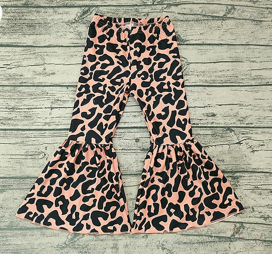 Girls Cheetah Print Bell Bottoms