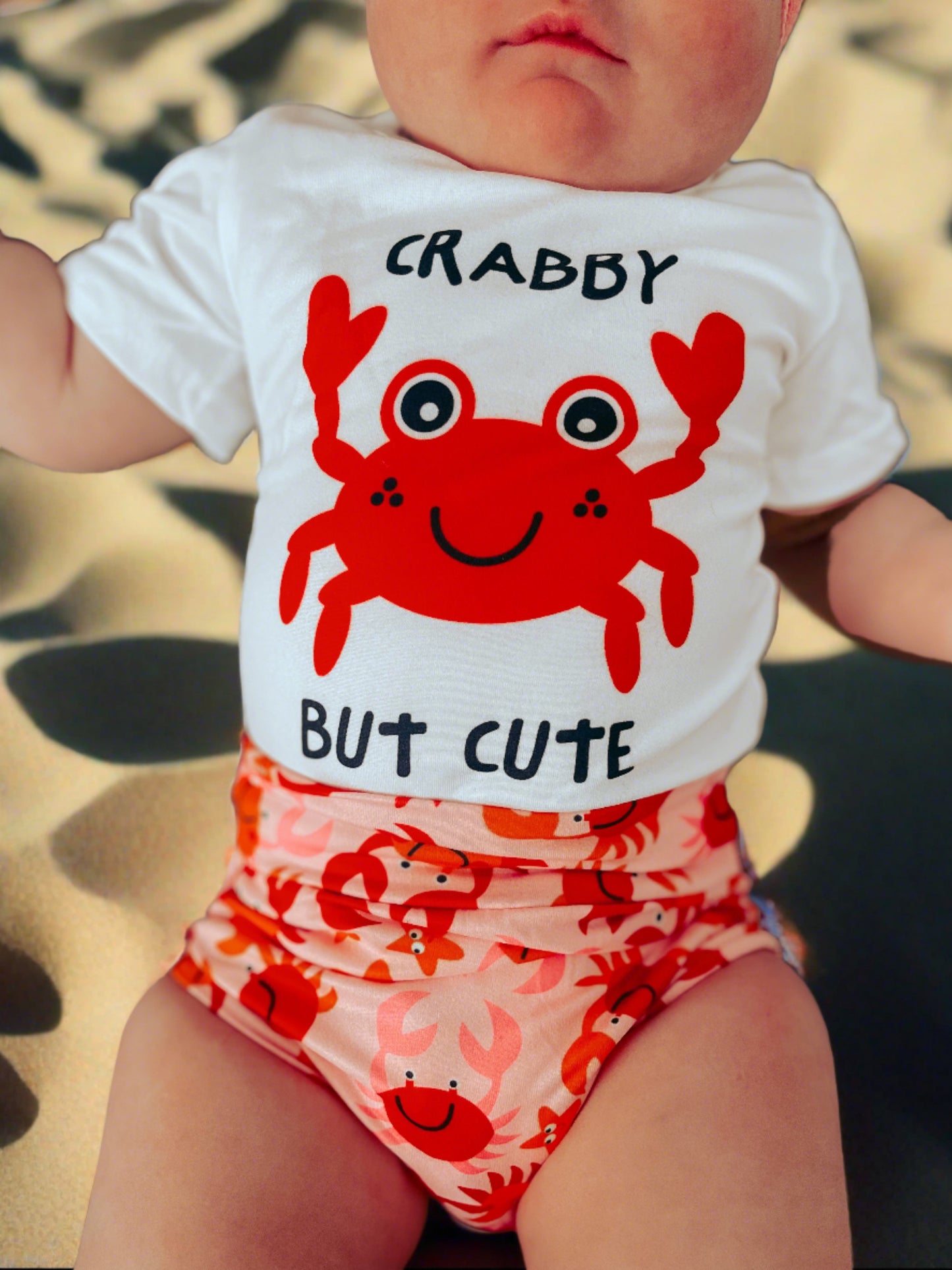 Baby Girls Crab Bummie Set