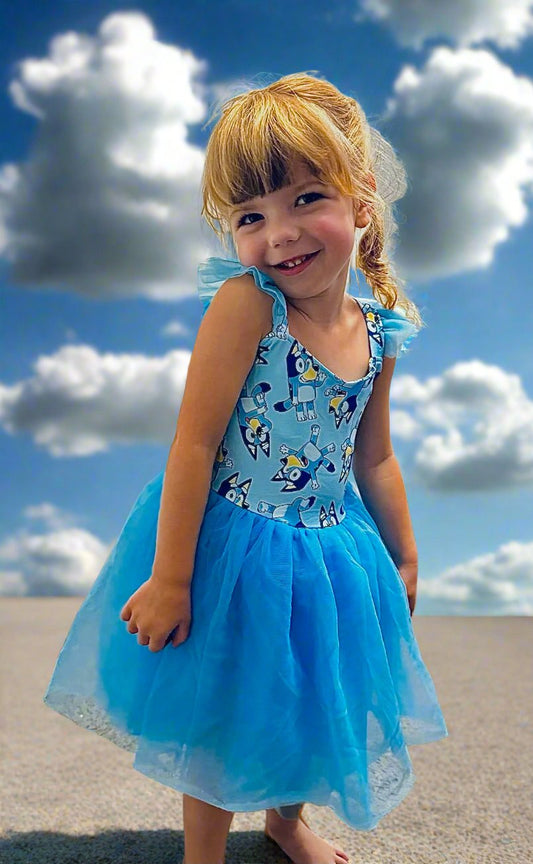 Girls Blu*y Tutu Knee Length Dress