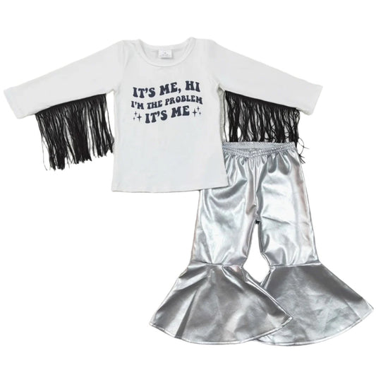 Girls Fringe Swiftie Top and Flare Bottoms